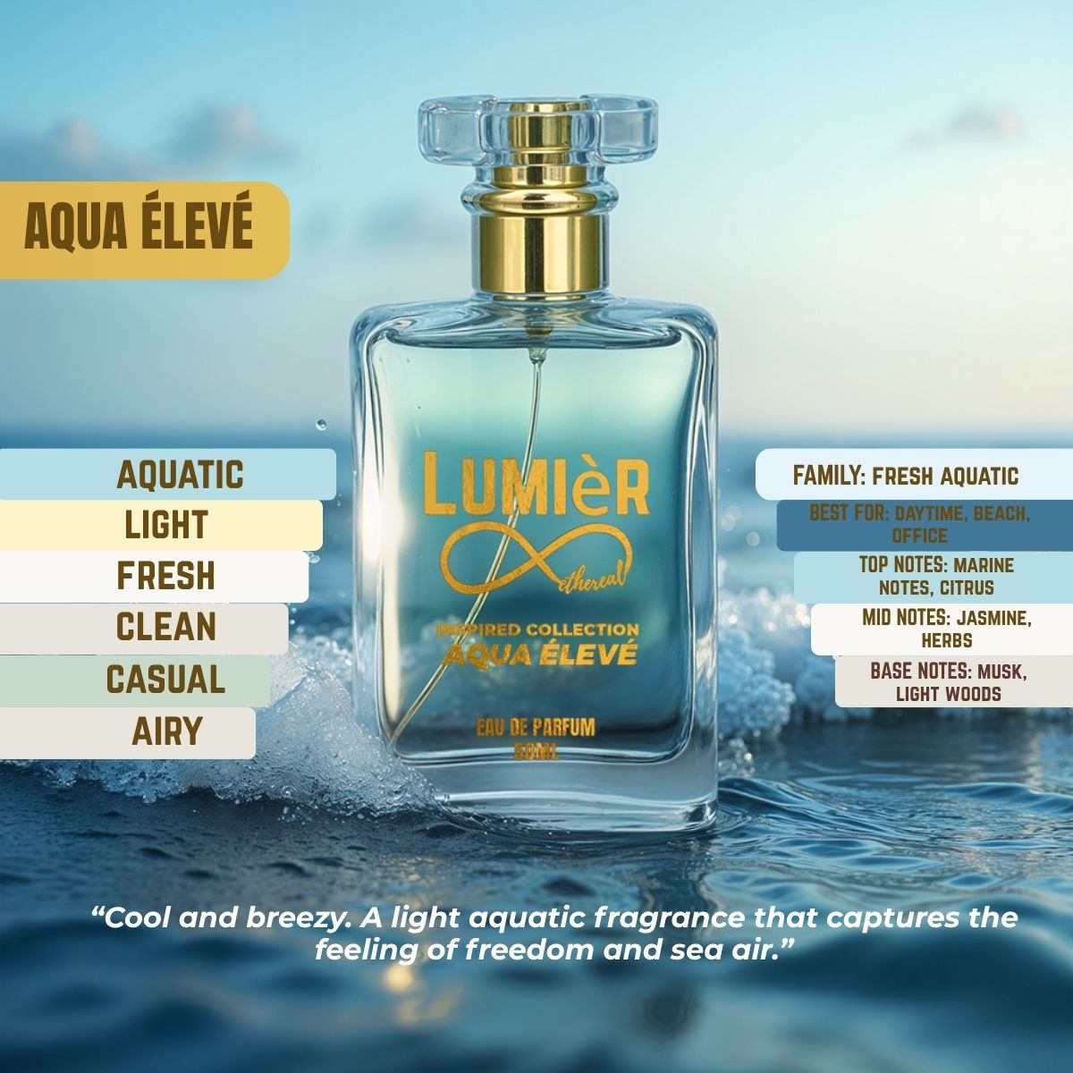 💧 Aqua Élevé – Eau de Parfum (50ML)